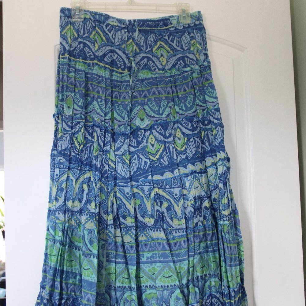 Jane Ashley Lightweight 100% Cotton Flowy Skirt , Women's Size Large